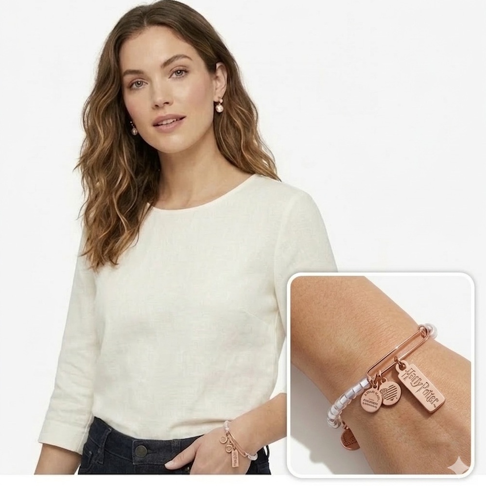 Alex and Ani Harry Potter Beaded Charm Bracelet Rose Gold NIB